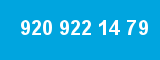 920 922 14 79 920 922 14 79